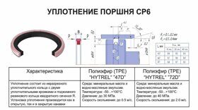 125х110,7х6,3 Уплотнение поршня в сб. СР6-125 (47D) TPE